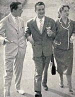 Jula De Paima a passeggio fuori Roma con Paolo Bacillieri ed Emilio Pericoli.